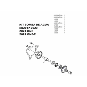 Vannpumpe sett TRS RR 2107 - 2023, ONE 2024, ONE R 2024